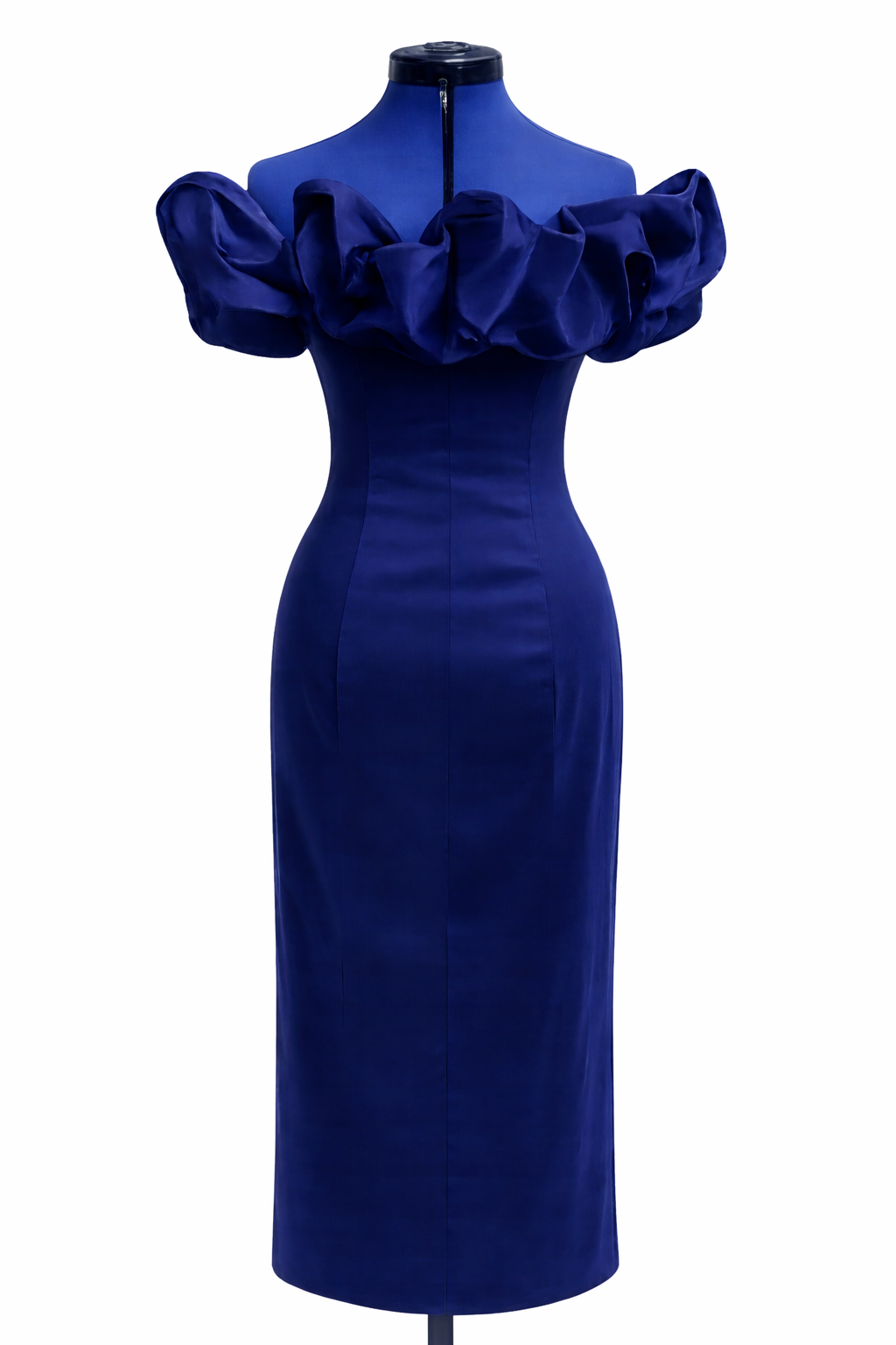 212 Ink Long Bustiere, Sculptural Off Shoulder Neckline