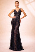 147 Black stretch lace dress