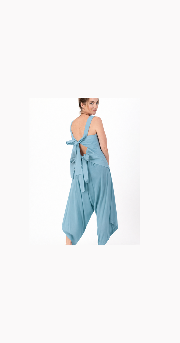 313 Aqua Harem Pants, Flat Front