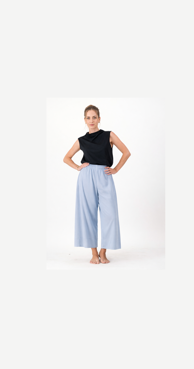 Powder Blue Pants, Elasticated Pull-on P022