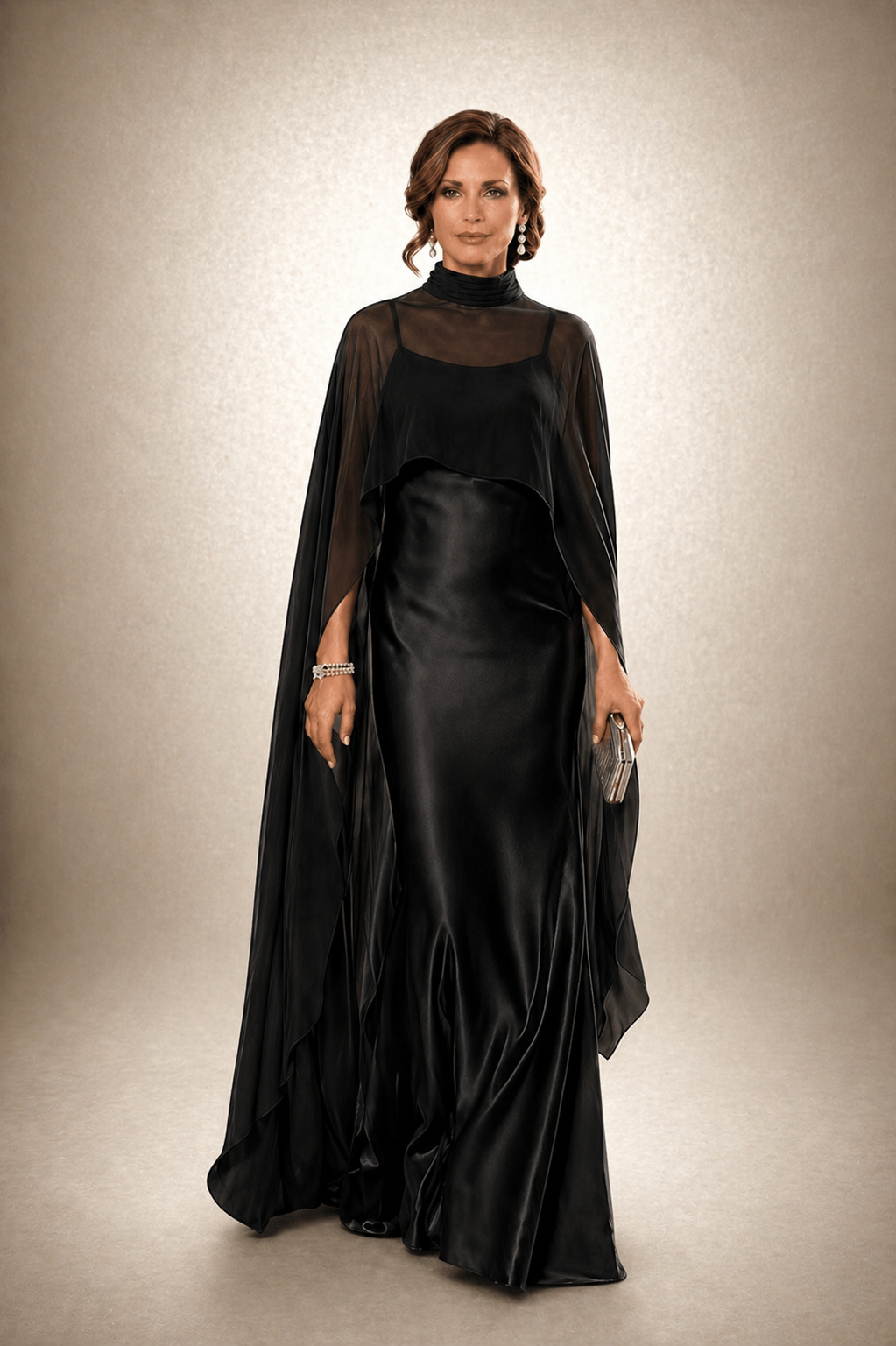 176 Burgundy Wine Bias Cut Cowl Neck Dress