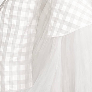 995 cream Textured Taffetta, Tulle