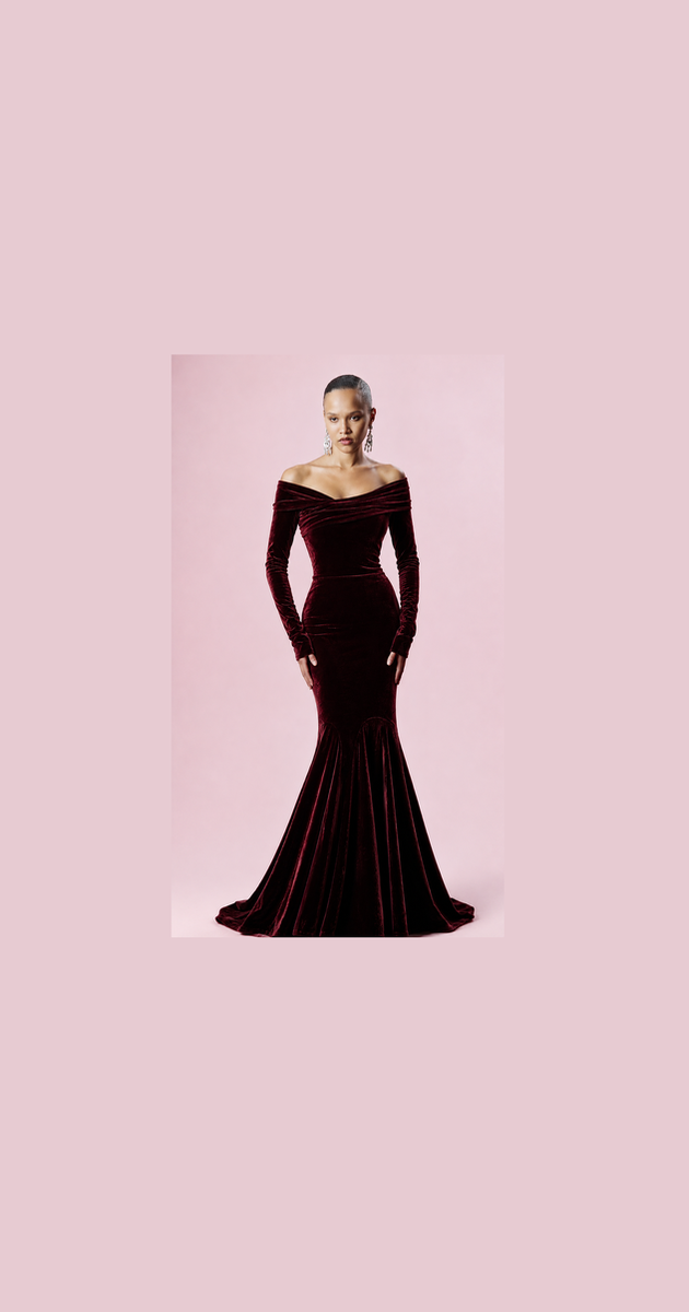 667 Cowl Neck Long Flared Dress, Knit