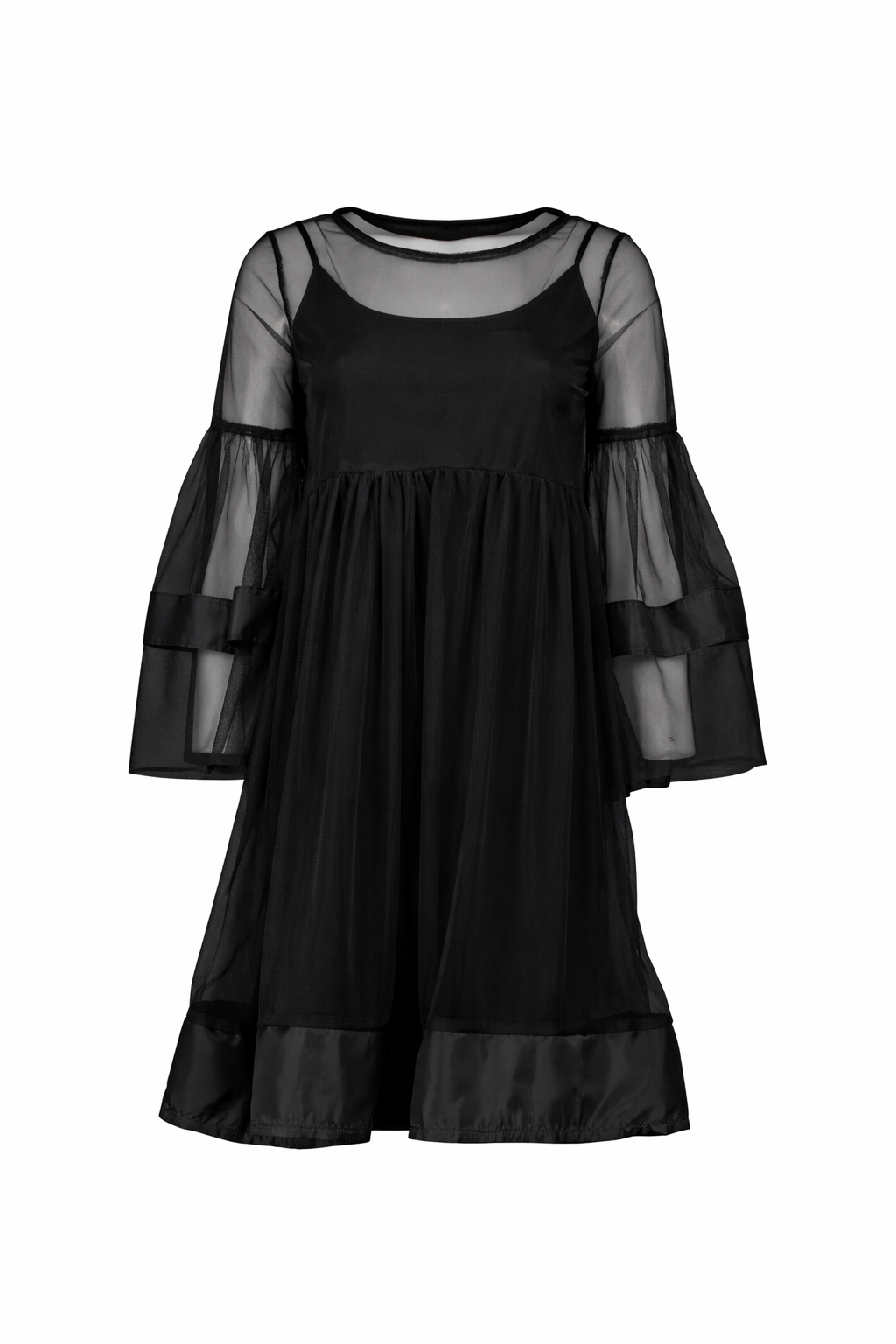 Black Tulle Babydoll Dress