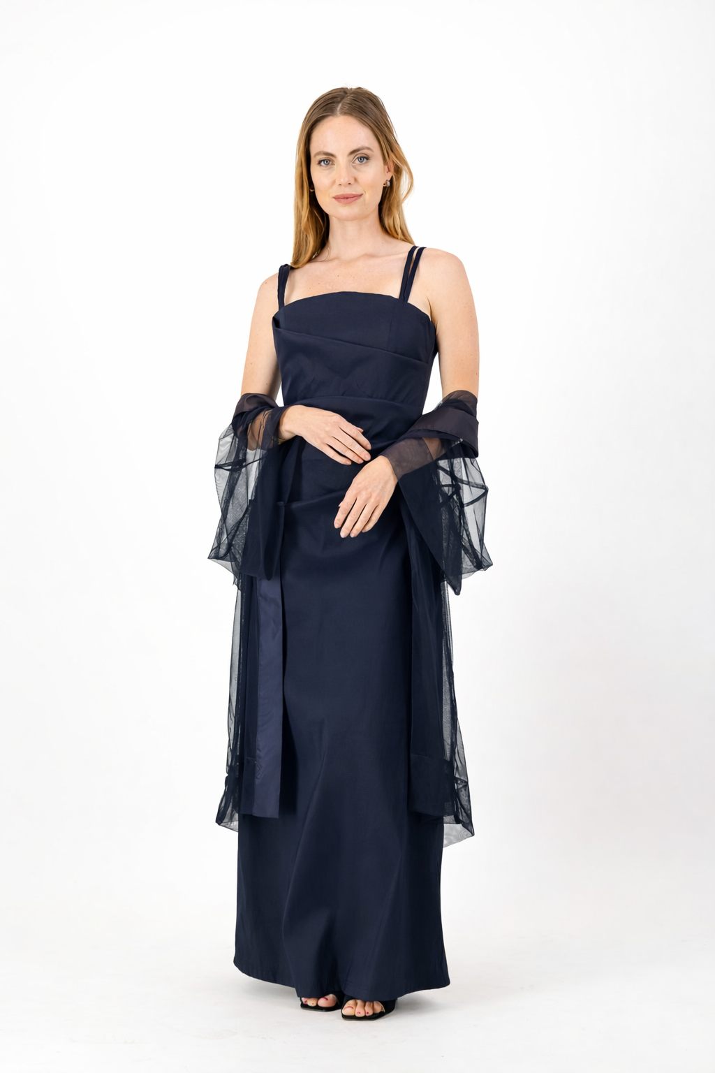 Ink Blue Tulle Kimono, the Ultimate Sheer Coverup.  A Taste Of Japan