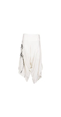 White Harem Pants, Bamboo Print P012