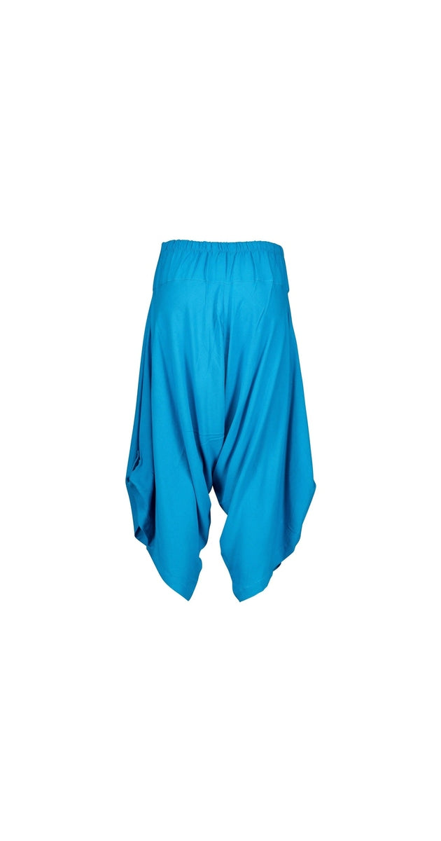 Turquoise Harem Pants, Bamboo Print 314