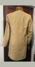 639 Digital Printed Wool Coat, Unlined, Collar, Knee Length