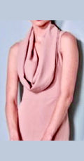 667 Cowl Neck Long Flared Dress, Knit