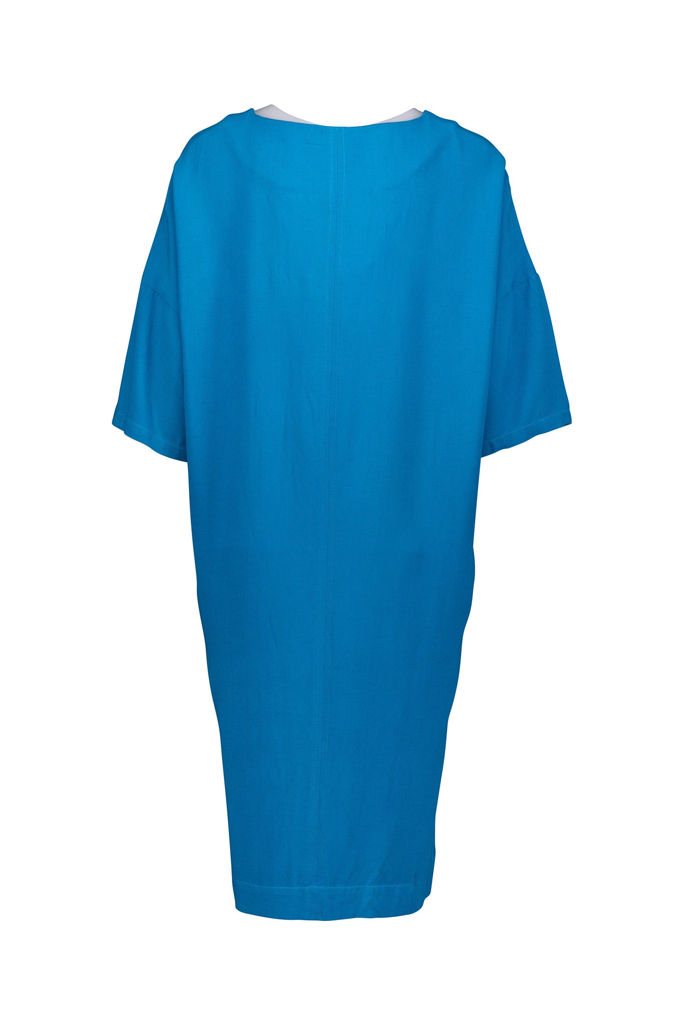 Turquoise Kaftan with a Japanese Bamboo Print. Elegant Summer Dressing.