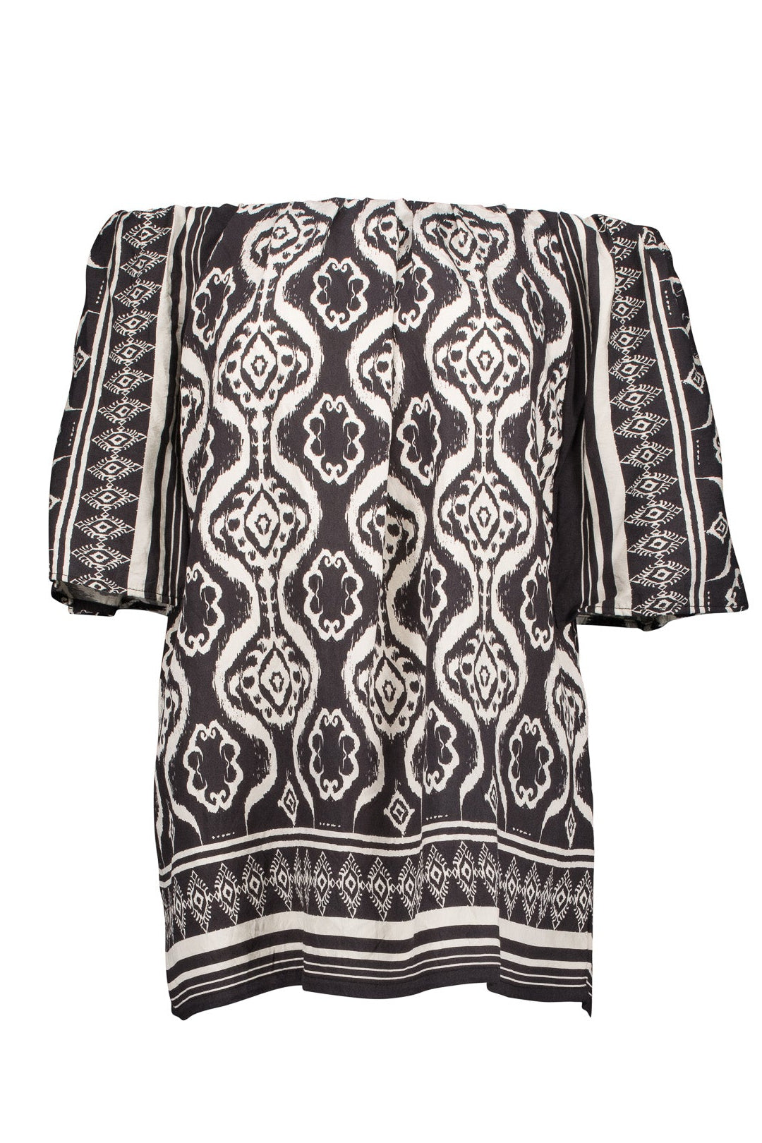 Cream/black Off Shoulder Top,