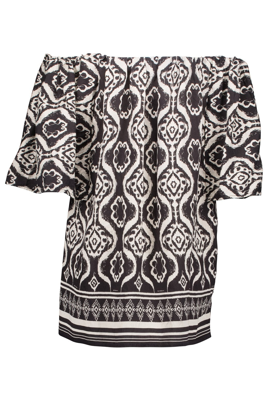 Cream/black Off Shoulder Top,