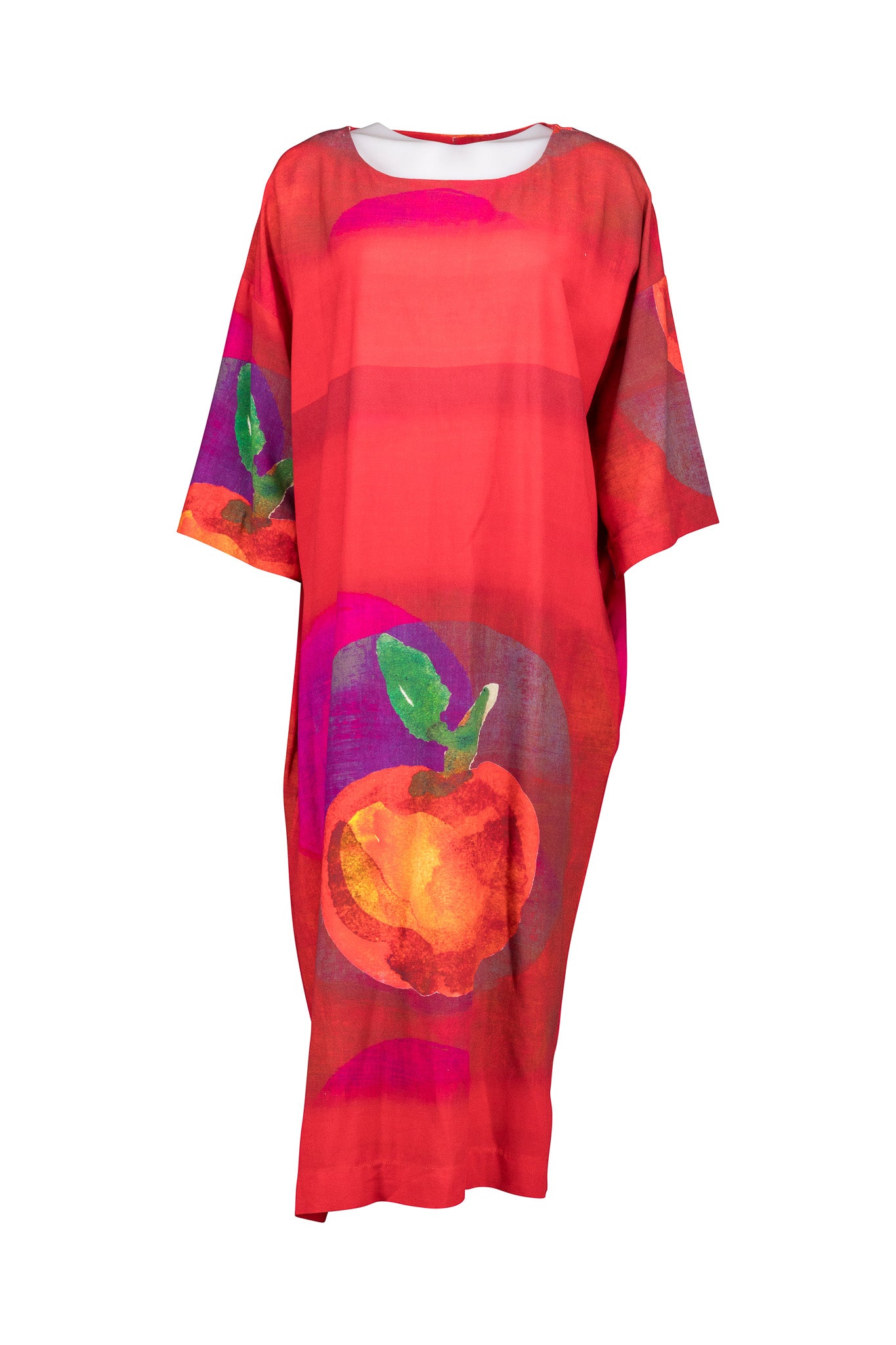 Peach Print Kaftan. Limited Edition Digital Print, Bright and Beautiful.