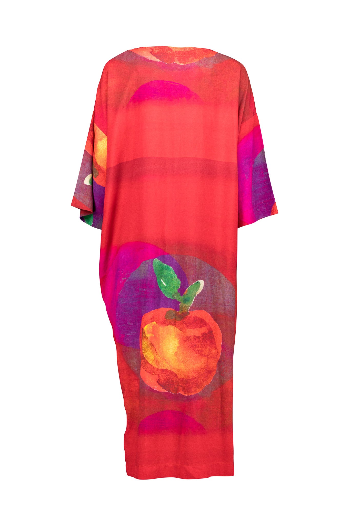 Peach Print Kaftan. Limited Edition Digital Print, Bright and Beautiful.