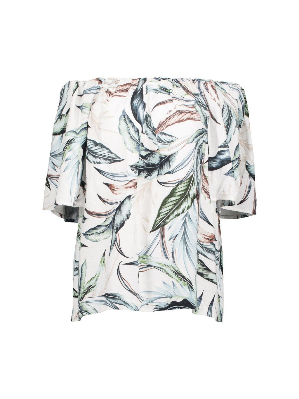T012 Floral Off Shoulder Top