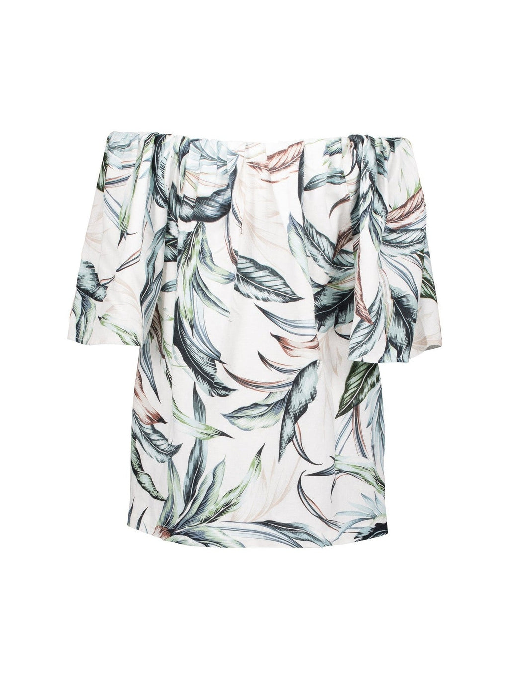 T012 Floral Off Shoulder Top