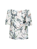 T012 Floral Off Shoulder Top