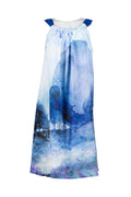 Blue Moon Dress, Georgette Drawstring