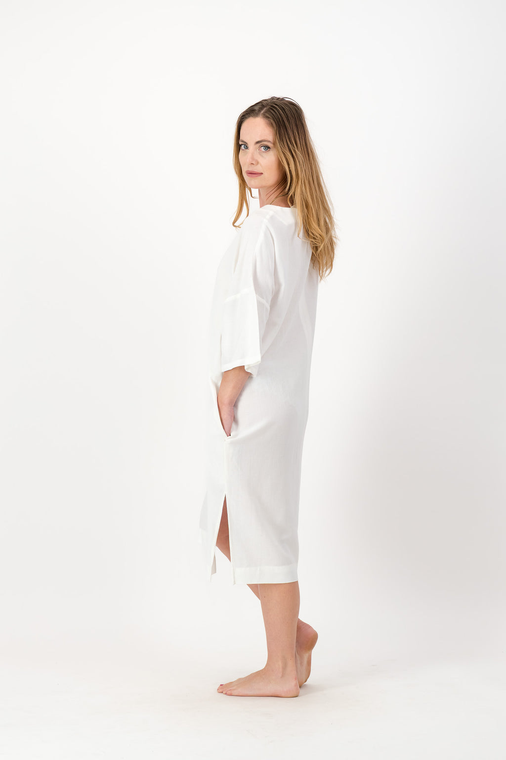 Black Kaftan with a Japanese Bamboo Print. Elegant Summer Dressing.