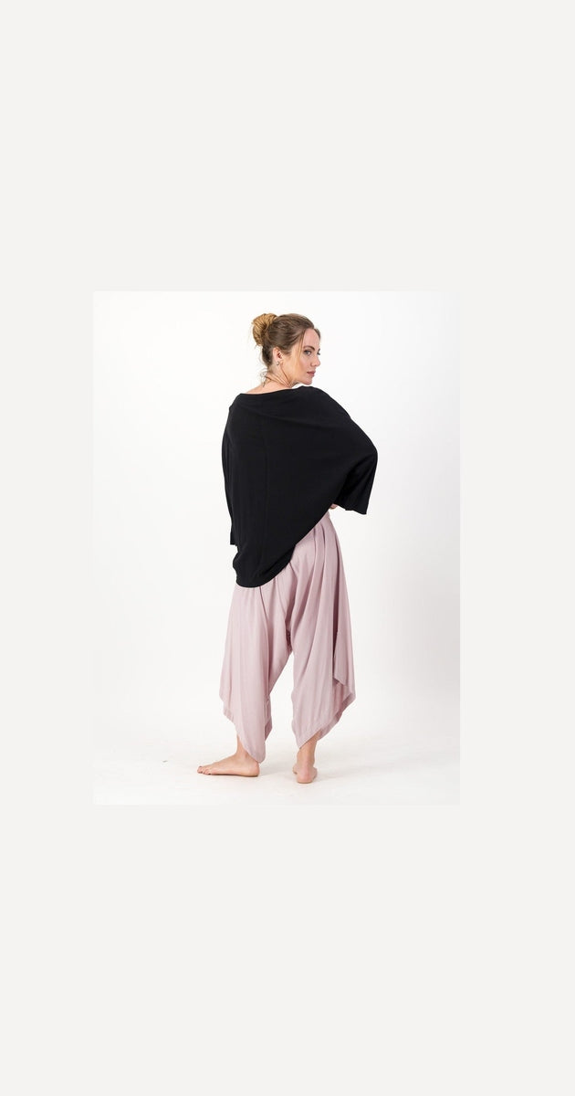 Rose Pink Harem Pants, Flat Front 312