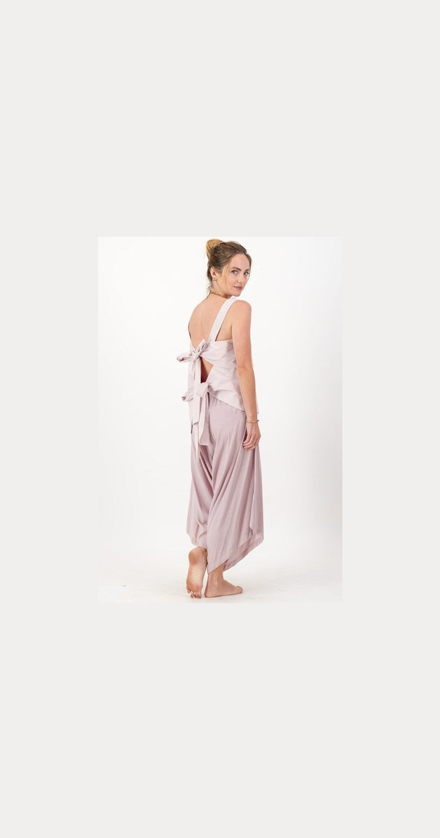 Rose Pink Harem Pants, Flat Front 312