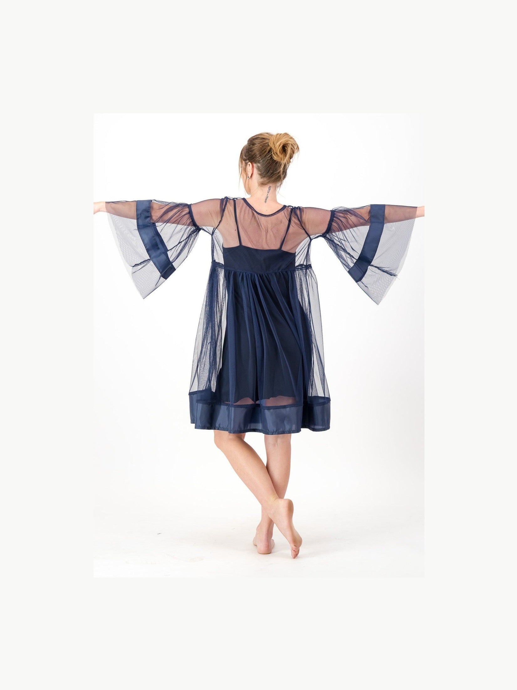 blue sheer babydoll dress Sheer Chiffon Babydoll Nightgown, Seductive Lingerie