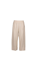 P024 Cream Pants, Elasticated Pull-on