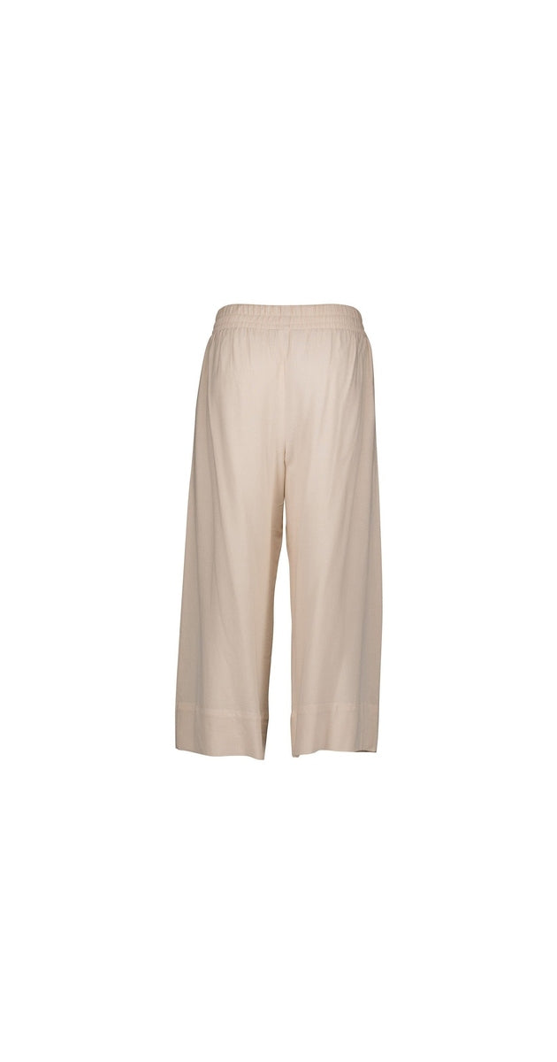 P024 Cream Pants, Elasticated Pull-on